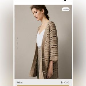 Long cardigan 100% cotton massimo dutti